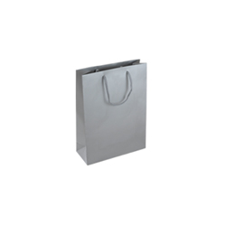Extra Small Silver Matt Laminated Paper Gift Bags 11x15x7cm
